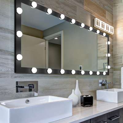 Large Bathroom Wall Mirror led vanity Body standing floor full length mirror with lights bulbs