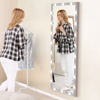 Aluminum Touch Sensor Dressing Mirror led light bulbs Full Length Mirror for wall