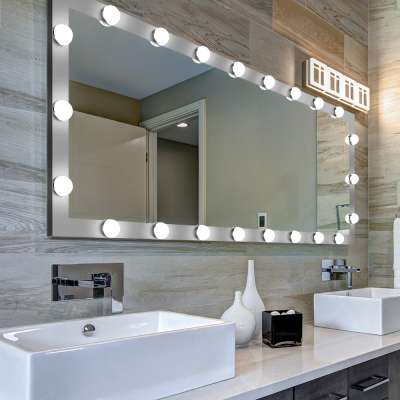 Beautme Standing floor full length Vanity Makeup mirror Bathroom Decorative Wall Mirror with light bulb Lamps