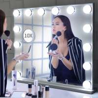 Amazon Hot Touch screen led makeup Hollywood Vanity mirror with light bulbs dimming