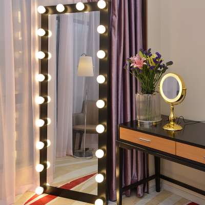 Wall Frameless Luxury LED Floor Full Length Decorative Makeup Body Standing Mirror